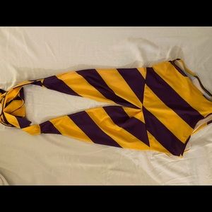 Yellow/Purple One Piece Body Suit